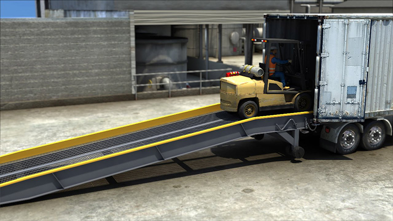 Rampe de chargement container